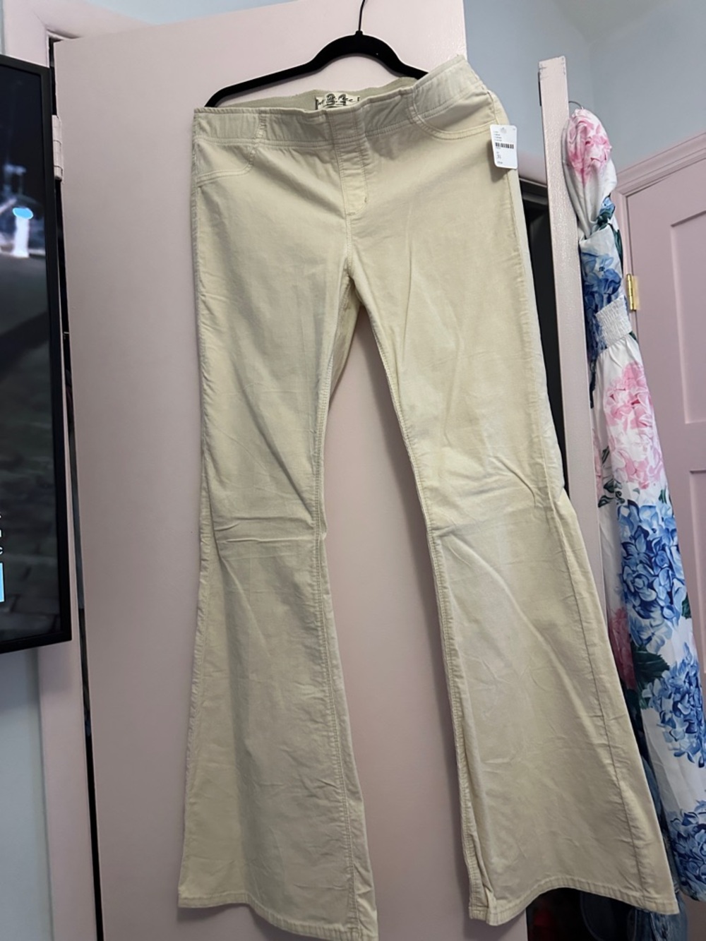 Free People Cream Flared Pants